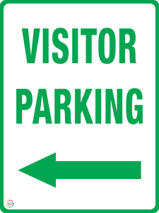 Visitor Parking (Left Arrow) Sign