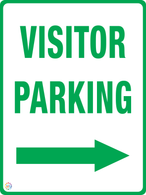 Visitor Parking (Right Arrow) Sign