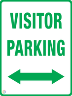 Visitor Parking (Two Way Arrow) Sign