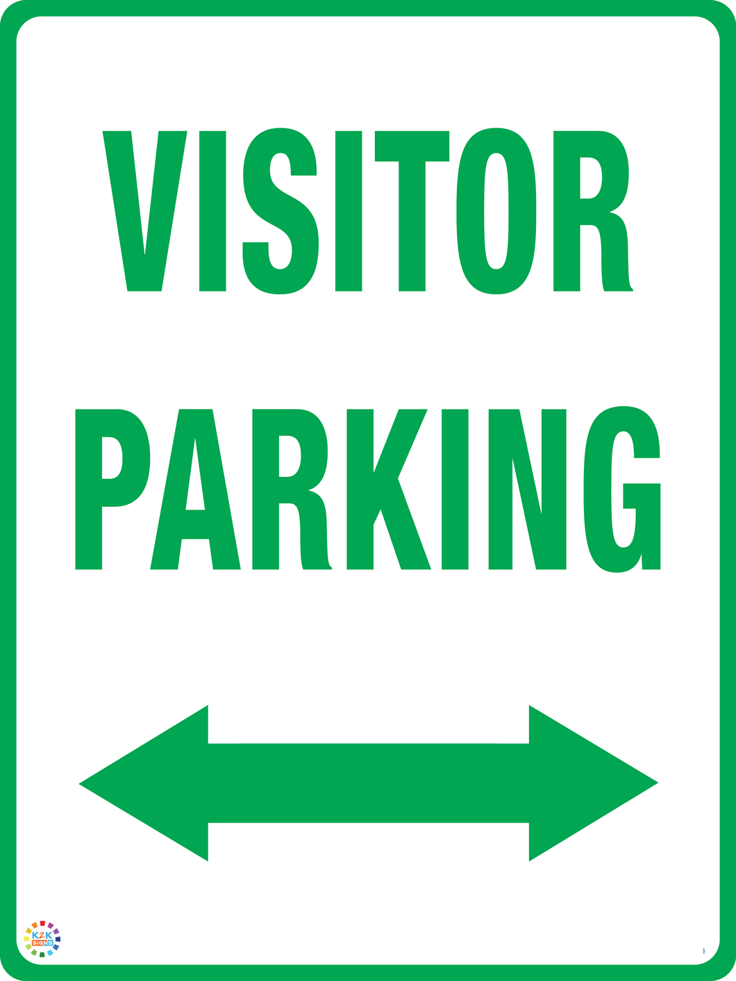 Visitor Parking (Two Way Arrow) Sign