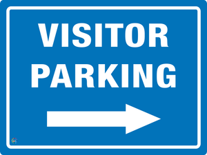 Visitor Parking (Right Arrow) Sign