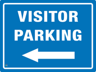 Visitor Parking (Left Arrow) Sign