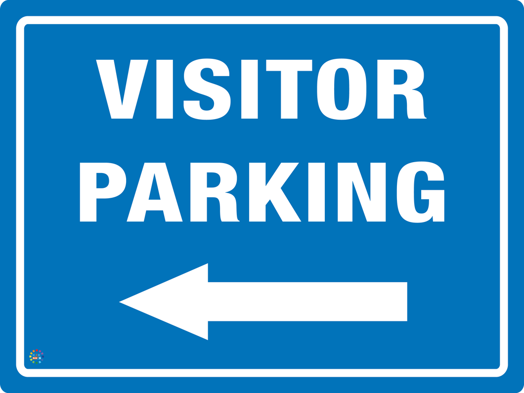 Visitor Parking (Left Arrow) Sign