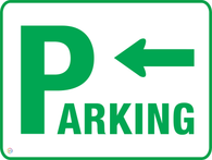 Parking (Left Arrow) Sign
