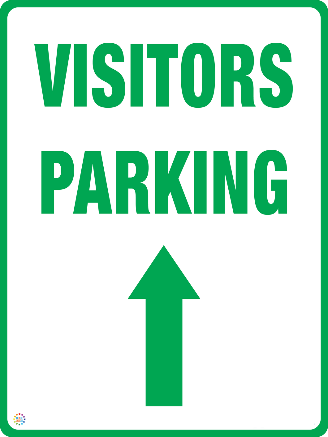 Visitors Parking (Straight Arrow) Sign