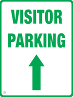 Visitor Parking (Straight Arrow) Sign
