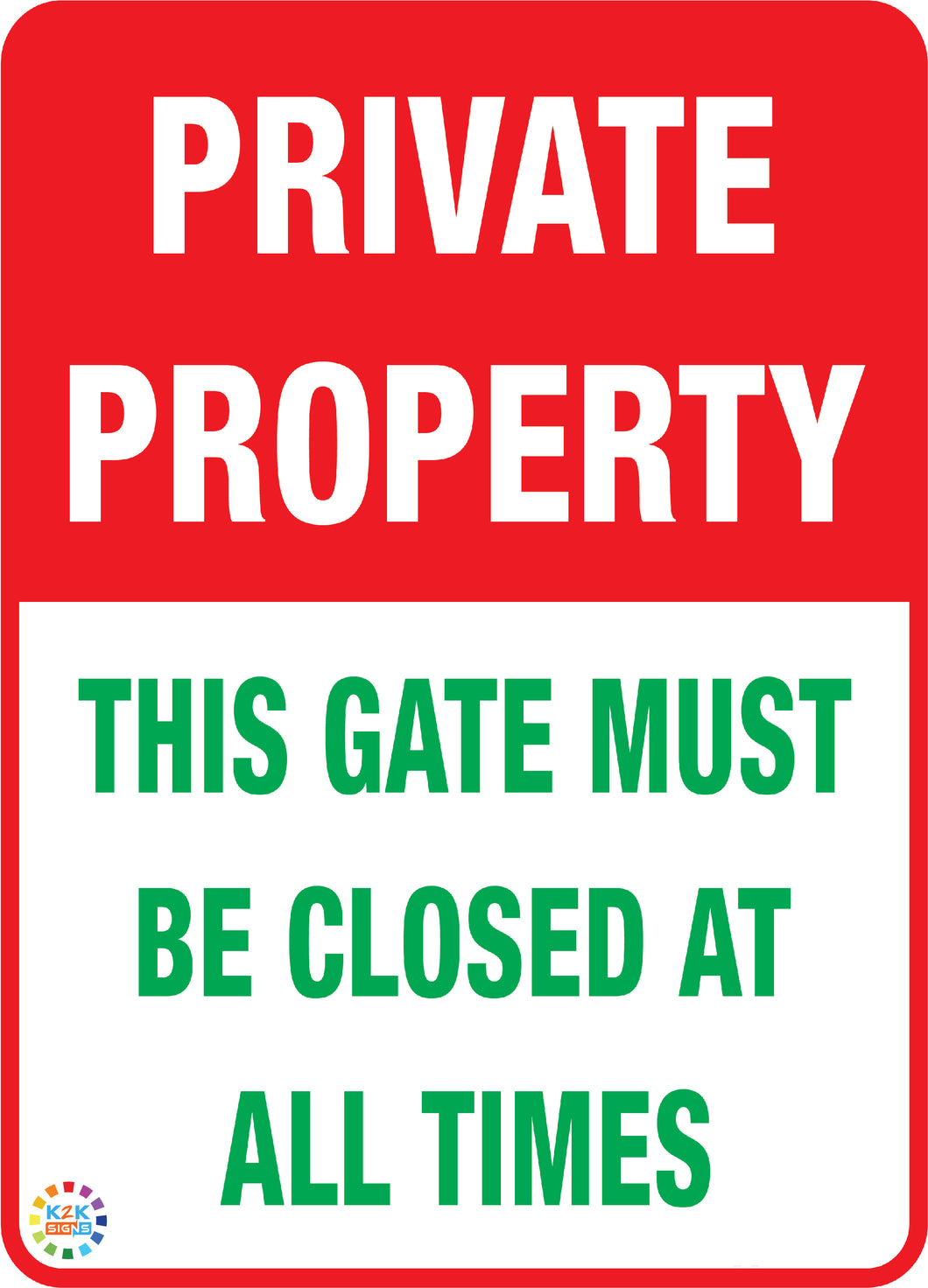 Please Do Not Block The Gate Sign