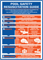 CPR & Resuscitation Pool Guide Sign
