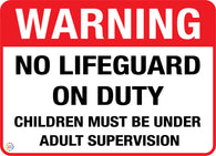 Warning No Life Guard On Duty