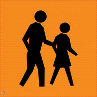Pedestrians Picto - Multi Message Temporary Road Traffic Sign