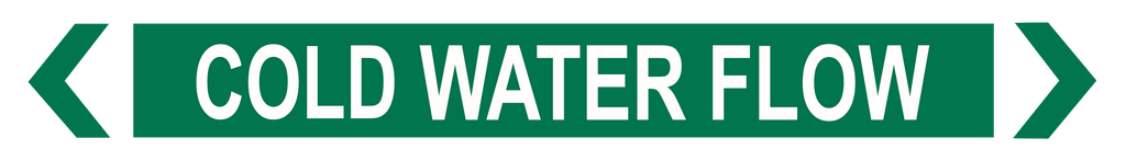 Cold Water Flow - Pipe Marker Labels – K2K Signs