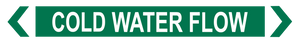 Cold Water Flow - Pipe Marker