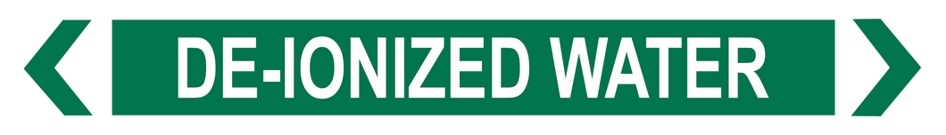 De-Ionized Water - Pipe Marker