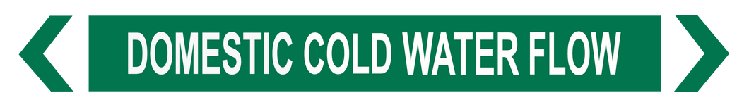 Domestic Cold Water Flow - Pipe Marker