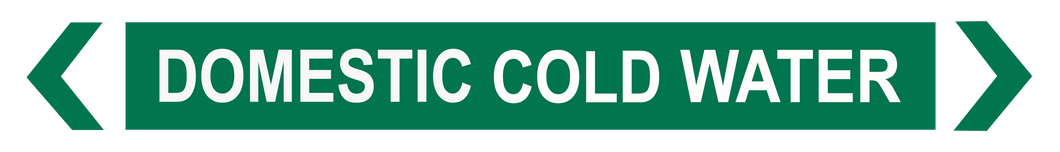 Domestic Cold Water - Pipe Marker