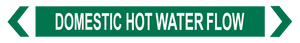 Domestic Hot Water Flow - Pipe Marker