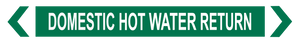 Domestic Hot Water Return - Pipe Marker