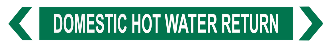 Domestic Hot Water Return - Pipe Marker