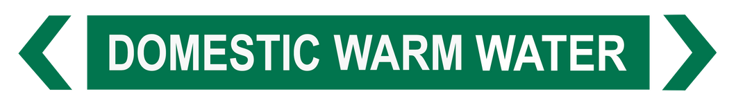 Domestic Warm Water - Pipe Marker
