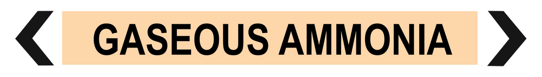 Gaseous Ammonia - Pipe Marker