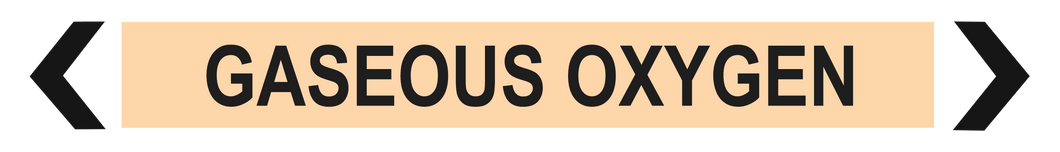 Gaseous Oxygen - Pipe Marker