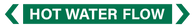Hot Water flow - Pipe Marker