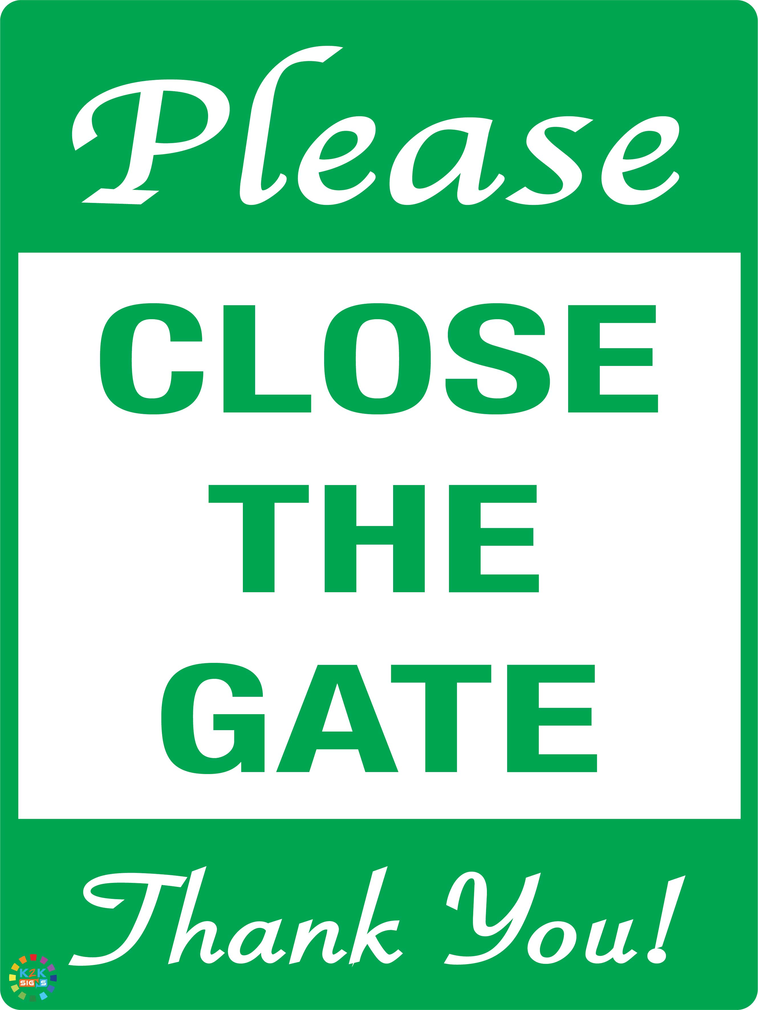 Please Close The Gate Printable Beware Of Dog Gate Sign The