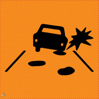 Pot Holes Ahead - Multi Message Temporary Road Traffic Sign