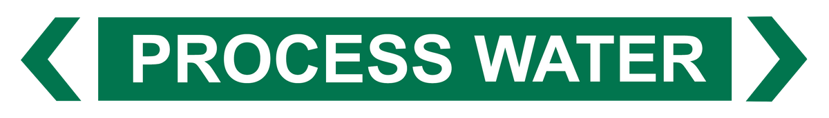 Process Water Above Sign Process Water - Pipe Marker Sign | K2K Signs Australia