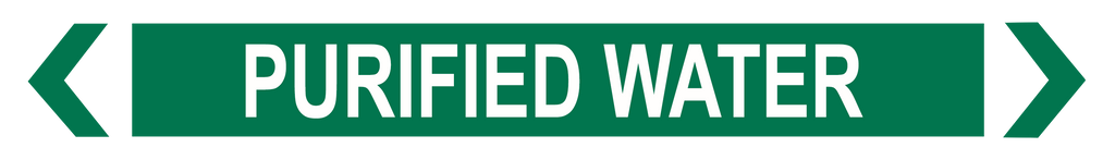 Purified Water - Pipe Marker Sign | K2K Signs Australia