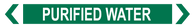 Purified Water - Pipe Marker Sign