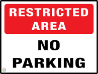 Restricted Area<br/> No Parking