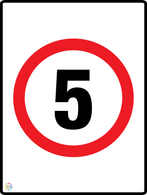 Speed Limit 5 Kph Sign