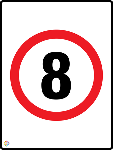 8mph Sign Speed Limit 8 Kph Sign | K2K Signs Australia