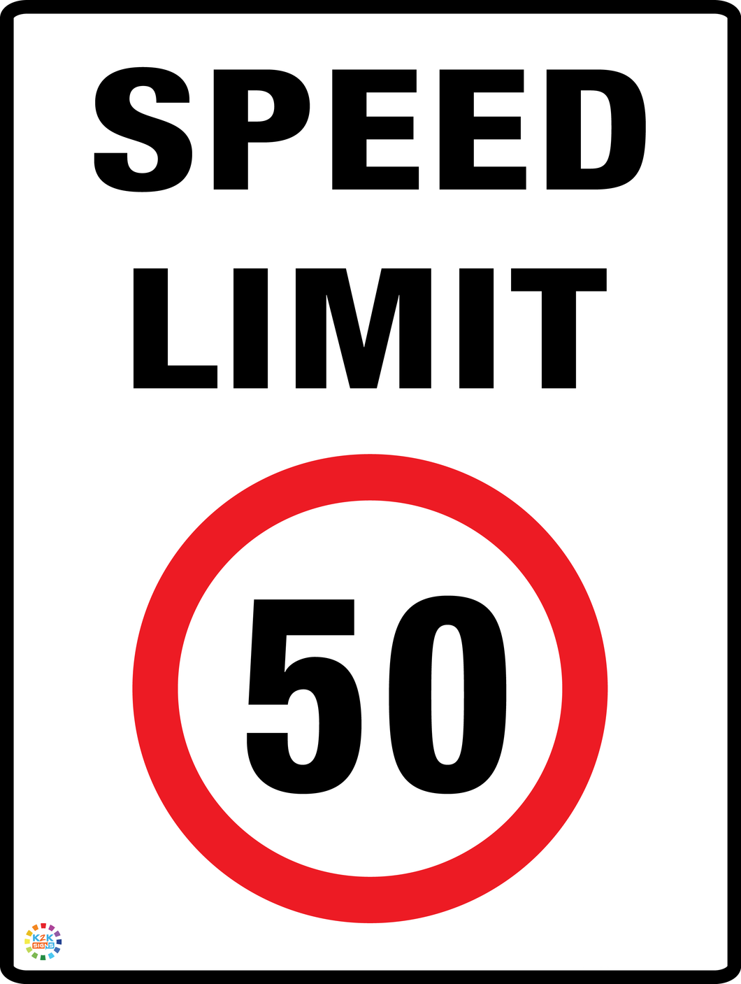 Speed Limit 50 Sign