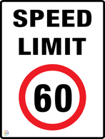 Speed Limit 60 Kph Sign