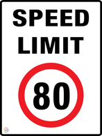 Speed Limit 80 Sign