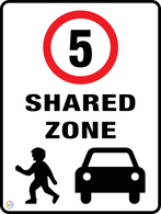 Speed Limit 5 - Shared Zone