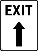 Exit (Straight Arrow) Sign