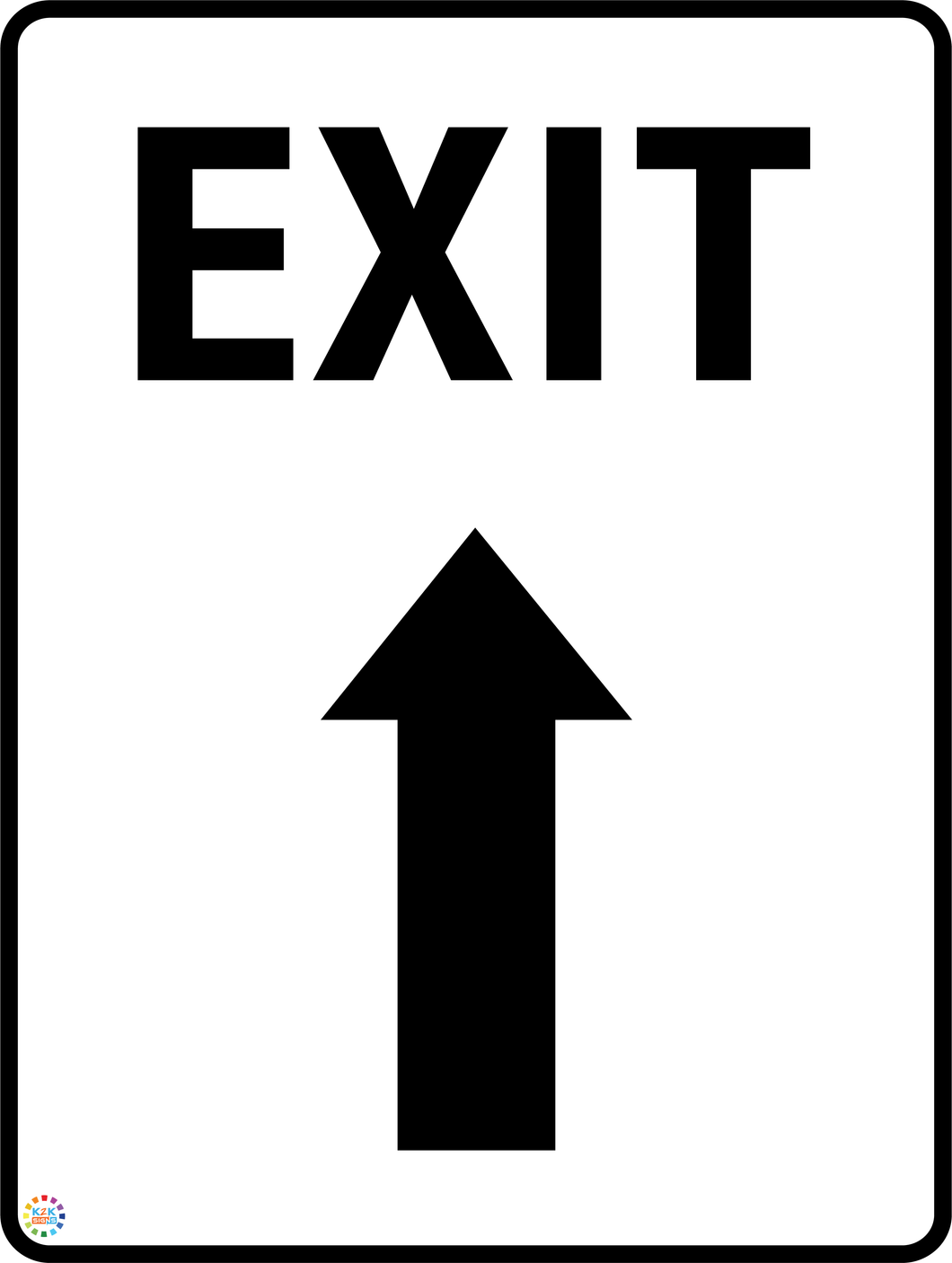 Exit (Straight Arrow) Sign | K2K Signs Australia