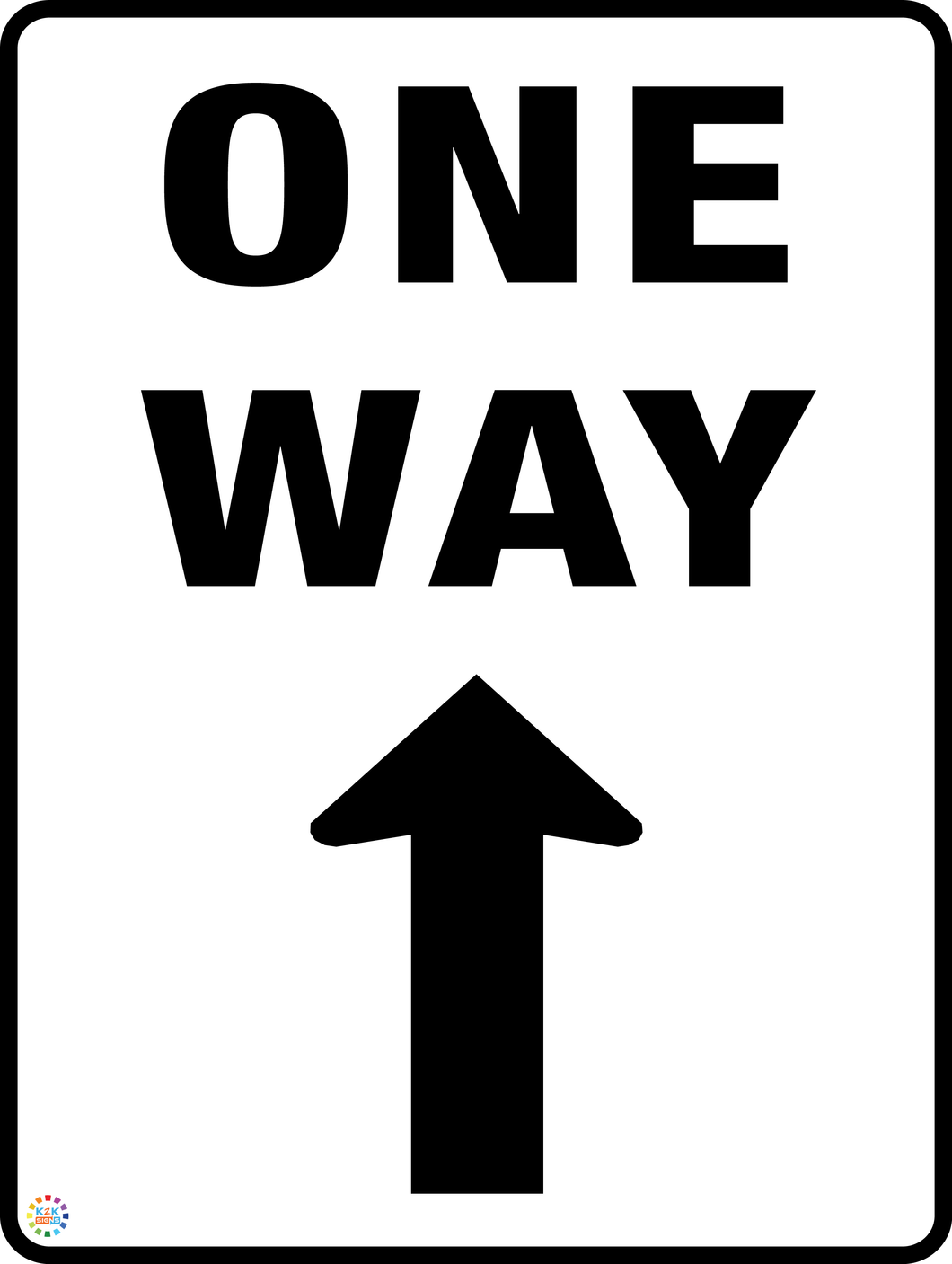One Way (Straight Arrow) Sign