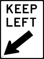 Keep Left Sign