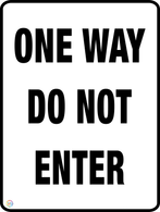 One Way<br/> Do Not Entry