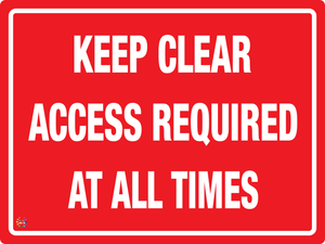 Keep Clear Access Required At All Times