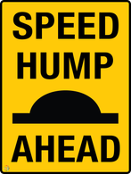 Speed Hump Ahead Sign