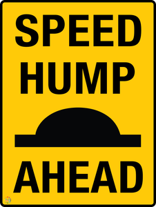 Speed Hump Ahead Sign