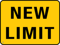 New Limit Sign