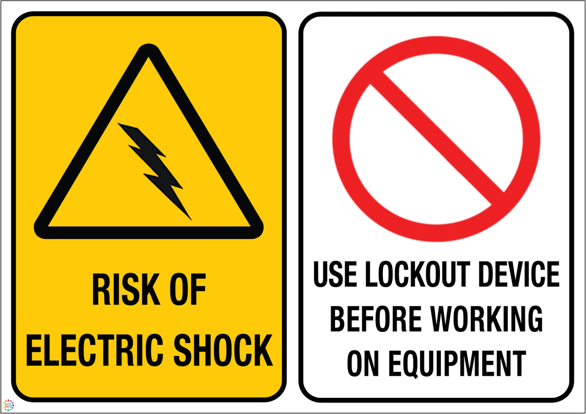 Risk Of Electric Shock - Use Lockout Device Before Working On Equipment ...