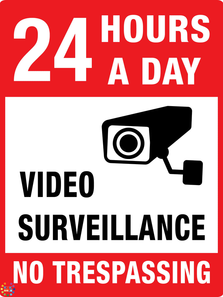 Video Surveillance - No Trespassing Sign | K2K Signs Australia