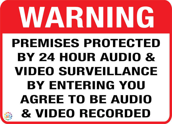 Warning Perimeter Protection Sign Warning Premises Protected – K2K Signs